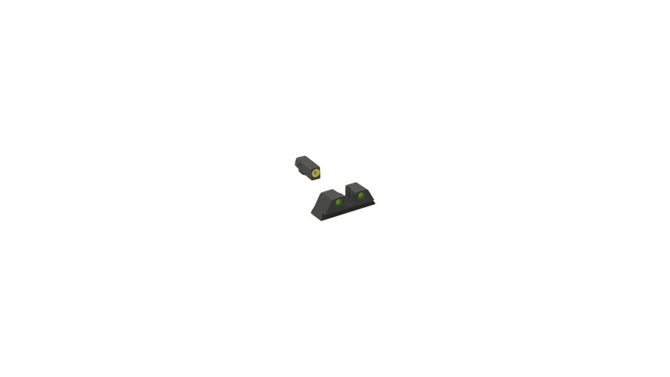 Meprolight HVS Highly Visible Day/Night Self-Illuminated Fixed Front Sight, S&amp;W M&amp;P Full Size/Compact/Sub-Compact, Yellow, 0417663127