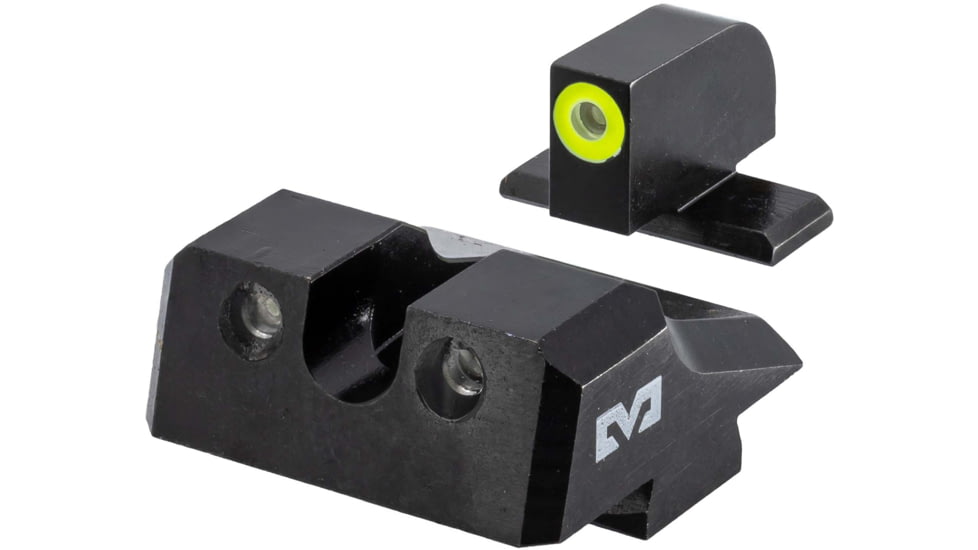 Meprolight Hyper Bright Springfield Armory Echelon Fixed Tritium Night Sight Set, Black, Yellow Front Sight, 0401453121