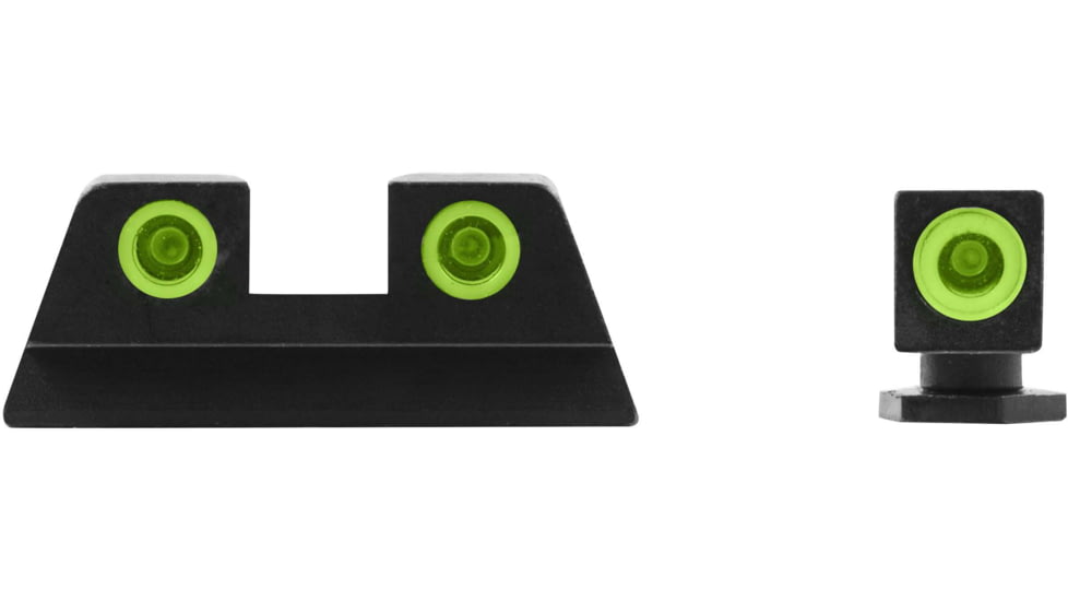 Meprolight IWI Masada Fixed Self-Illuminated Pistol Sights Set, Green, 0195873101, 195873101