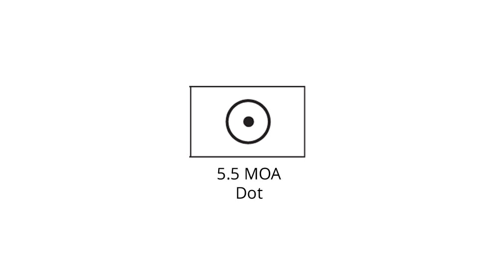 Meprolight M21 1x30mm Reflex Sight, 5.5 MOA Dot Reticle, Black w/Dust Cover M21-D5
