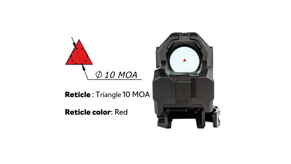 Meprolight M22 1x28mm Reflex Rifle Sight, Triangle Reticle, Black, 56225000, 56225000