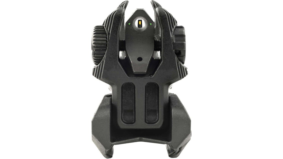 Meprolight MEPRO FRBS - Self-Illuminated Flip Back-Up Rifle Sights, 2 Dot Rear / Orange Hyper Bright Front, Black, 403220