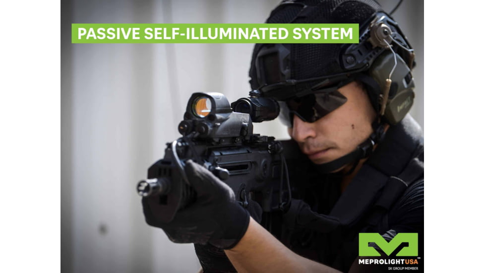 Meprolight MEPRO Mor Pro M&amp;P Red Dot Sight, 2.2 MOA Bullseye Reticle, Red/IR Laser, Black, ML403804