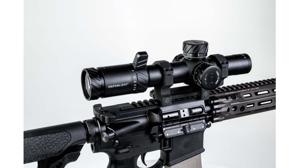 Meprolight MVO 1-8x28mm 34mm Tube LPVO Rifle Scope, First Focal Plane, Etched Glass M1 MRAD, Black, 901245701