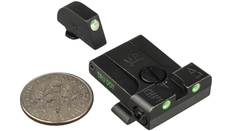 Meprolight Tru-Dot Adjustable Night Sight Set for Glock 19 &amp; 20, Green Front/Rear, 20224, 202243101