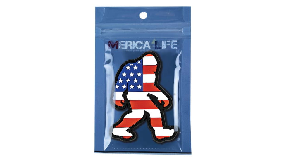 Merica Life BigFoot US Flag Patch, 2 x 3, BF-USF