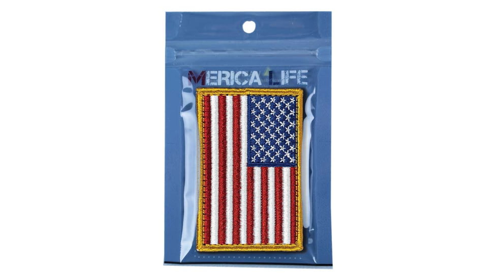Merica Life Embroidered US FLAG Forward Patch, 3 x 2, EMBR-USFLAG-FORW