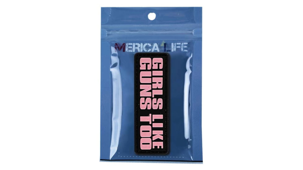 Merica Life Girls Like Guns Too Patch, 3.25 x 1, GLGT