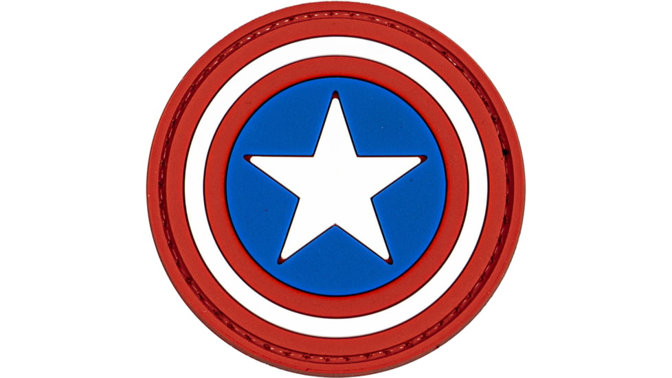 Merica Life Star Shield PVC Patch, Red/White/Blue, 3, CA-SHEILD