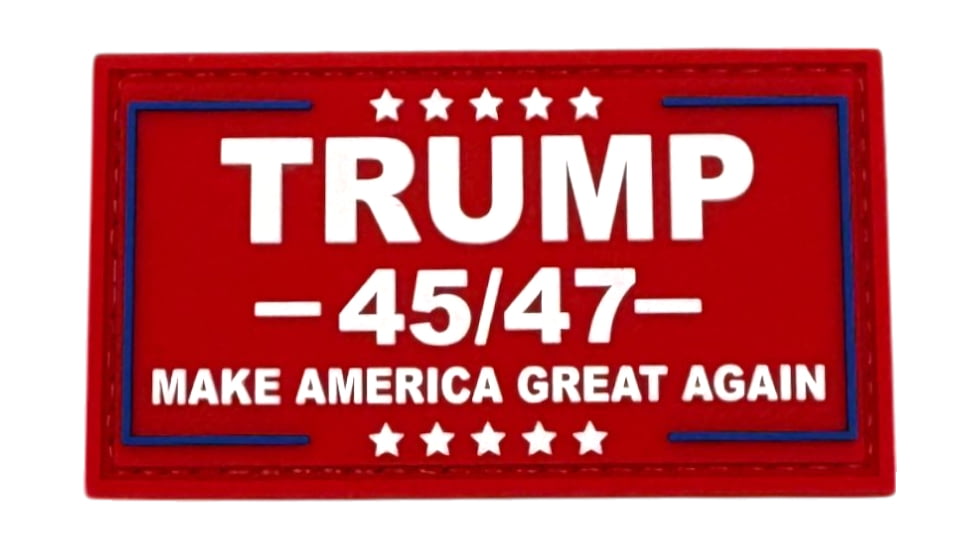 Merica Life Trump Flag MAGA 45/47 Patch, 3x1.5in, Red, TRUMP-MAGA
