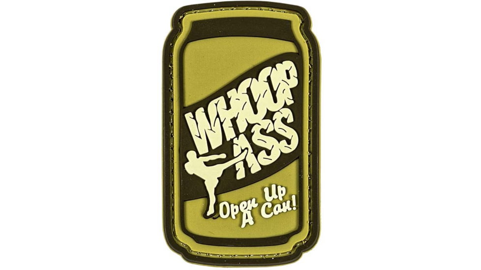 Merica Life Whoop Ass, Open Up A Can Patch, 1.5 x 2.75, WA