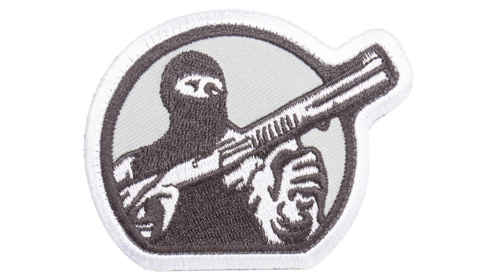 Mesa Tactical Embroidered Patch, Guy Logo, White and Gray, 95500