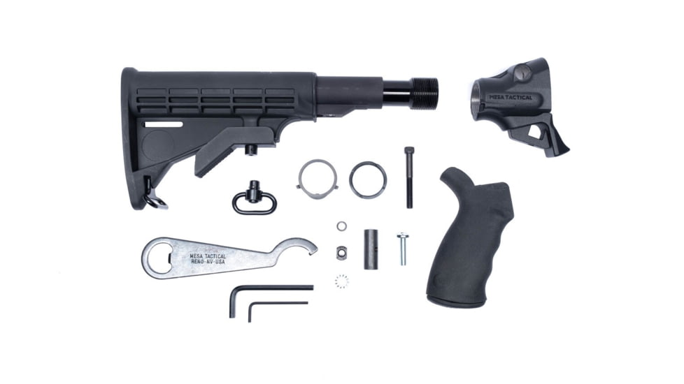 Mesa Tactical Semi Auto LEO Gen II Tele Hydro Recoil Collapsible Shotgun Stock Kit, Remington V3, Standard Damping, 12 Gauge, Black, 95860