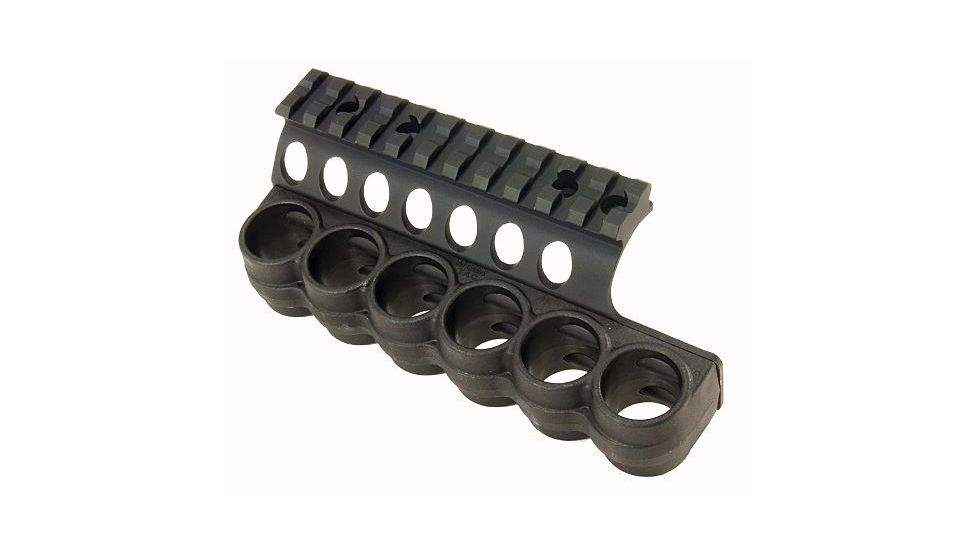 Mesa Tactical SureShell Polymer Carrier and Rail for Ben M2 Tactical, 12-GA, Black, 6-Shell, 4.5 in, 94940