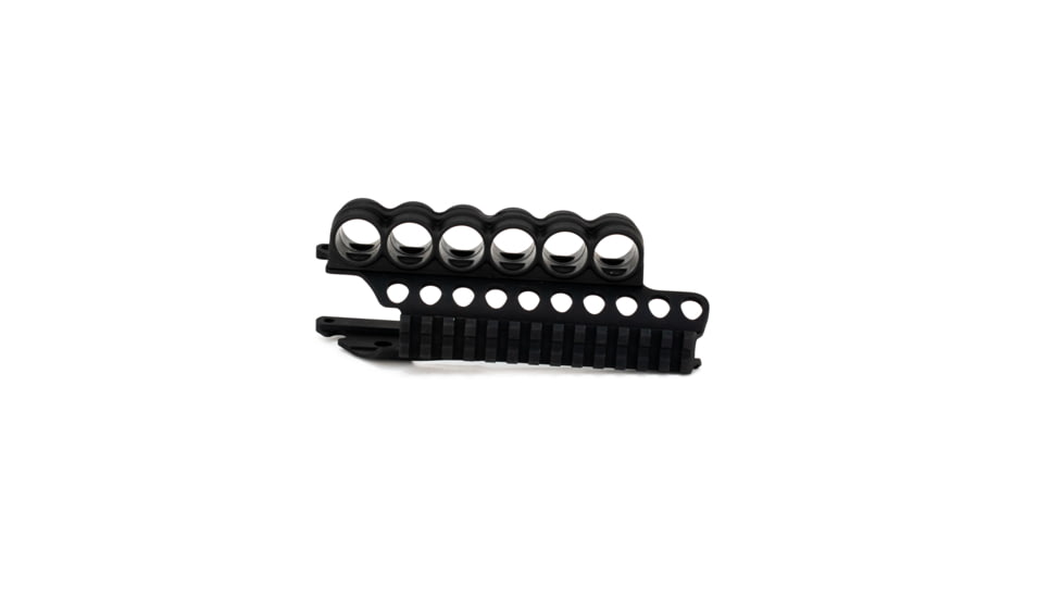 Mesa Tactical SureShell Polymer Carrier and Saddle Rail for Rem 870, 12-GA, Black, 6-Shell, 5in, 94830