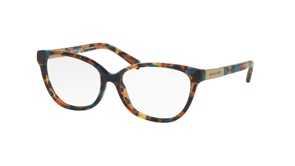 Michael Kors ADELAIDE III MK4029 Single Vision Prescription Eyeglasses 3068-51 - Turquoise Tortoise Frame