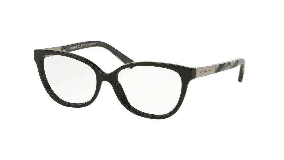 Michael Kors ADELAIDE III MK4029 Single Vision Prescription Eyeglasses 3120-51 - Black Metallic Black Marble Frame