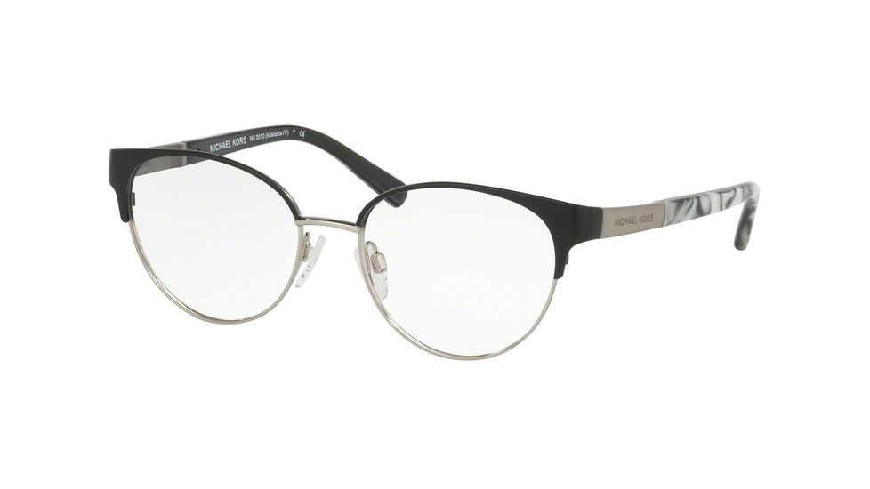 Michael Kors ADELAIDE IV MK3010 Bifocal Prescription Eyeglasses 1077-51 - Satin Black/Silver Frame