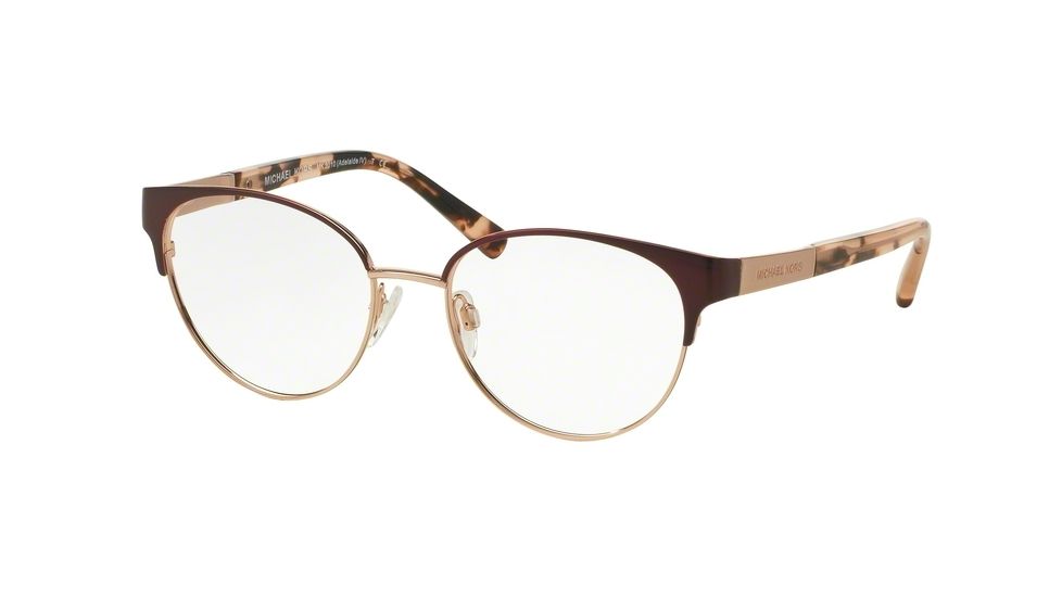 Michael Kors ADELAIDE IV MK3010 Bifocal Prescription Eyeglasses 1096-51 - Satin Burgundy/pink Blush Frame