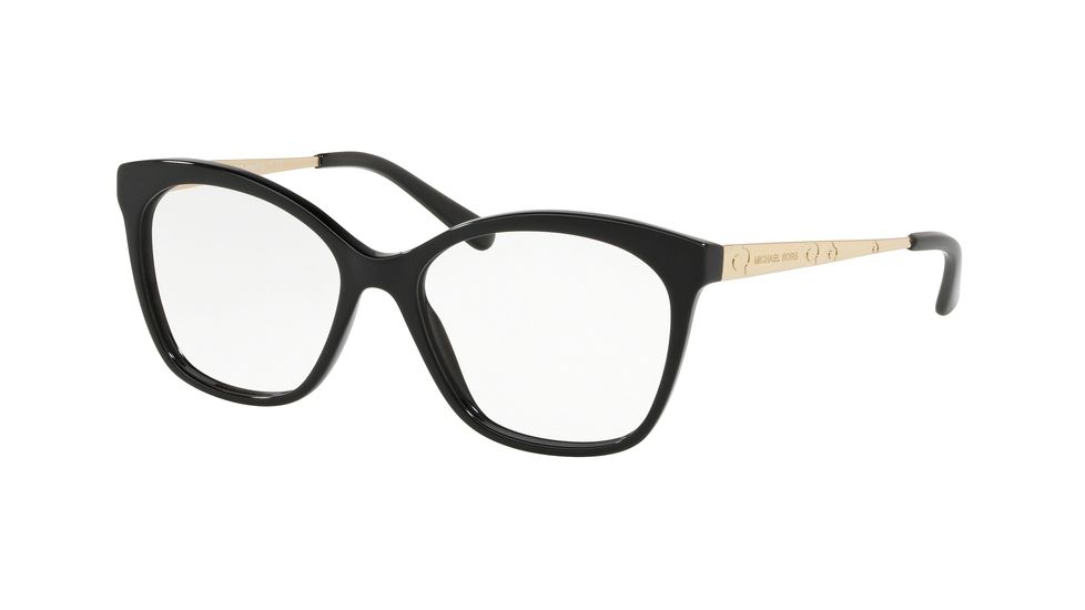 Michael Kors ANGUILLA MK4057F Progressive Prescription Eyeglasses, 53mm, Black Acetate, MK4057F-3005-53-PRO