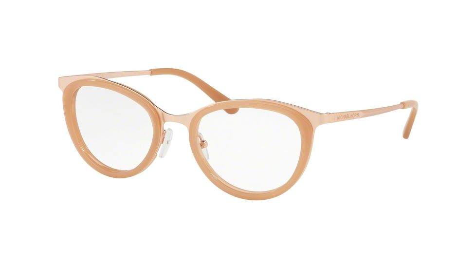 Michael Kors CAPETOWN MK3021 Progressive Prescription Eyeglasses, 51mm, Matte Rose Gold, MK3021-1026-51-PRO