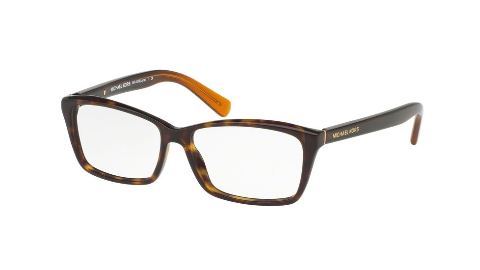 Michael Kors LYRA MK4038 Single Vision Prescription Eyeglasses 3217-51 - Dk Tortoise Frame