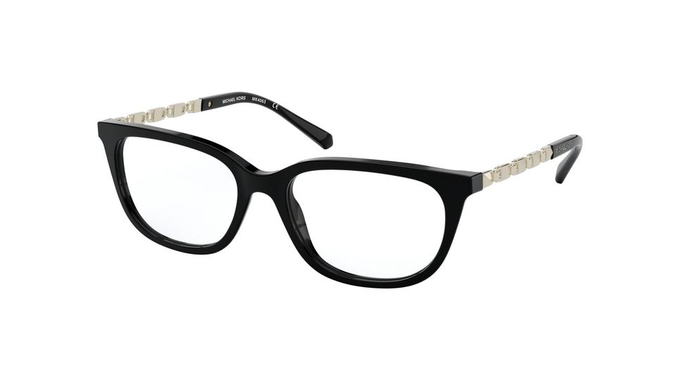 Michael Kors MEXICO CITY MK4065 Progressive Prescription Eyeglasses, 52mm, Black, MK4065-3005-52-PRO