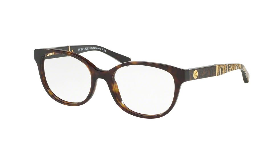 Michael Kors MK4032F Single Vision Prescription Eyeglasses 3180-51 - Dk Tortoise Frame