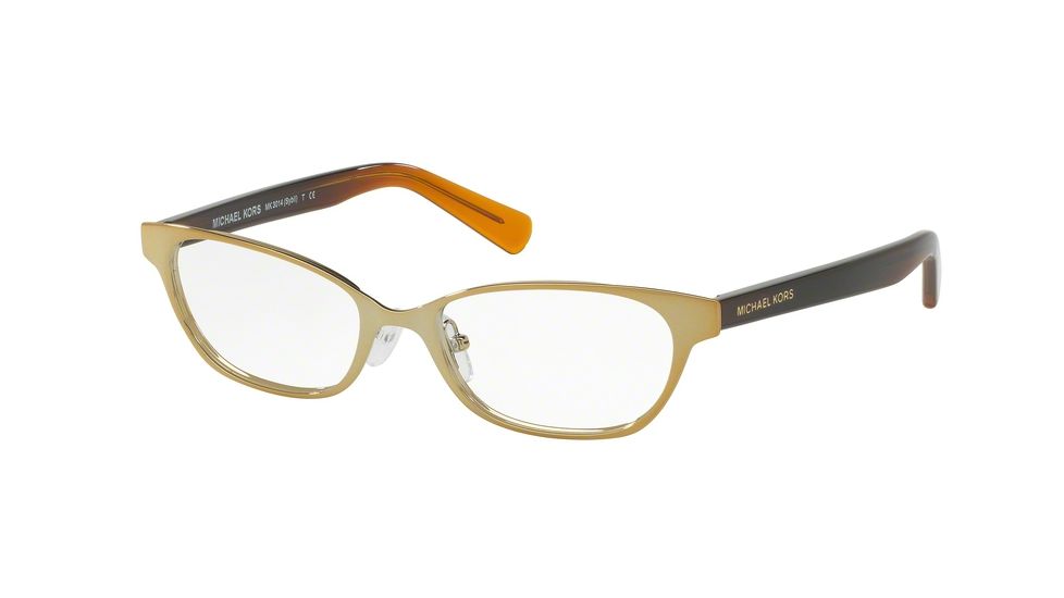 Michael Kors SYBIL MK3014 Bifocal Prescription Eyeglasses 1149-50 - Pale Gold Frame