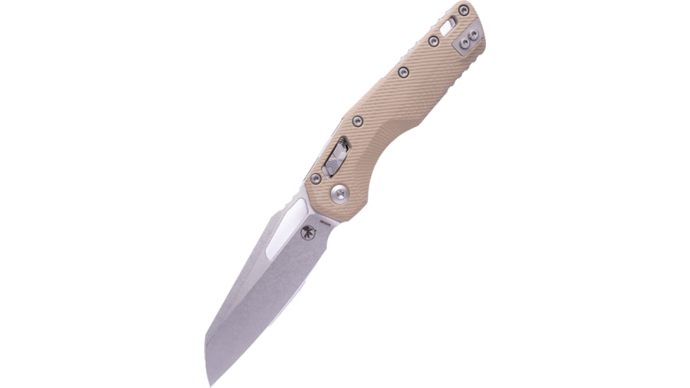 Microtech MSI Fluted G-10 STW STD 3.88in Folding Knife, Tan, 210-10FLGTTA