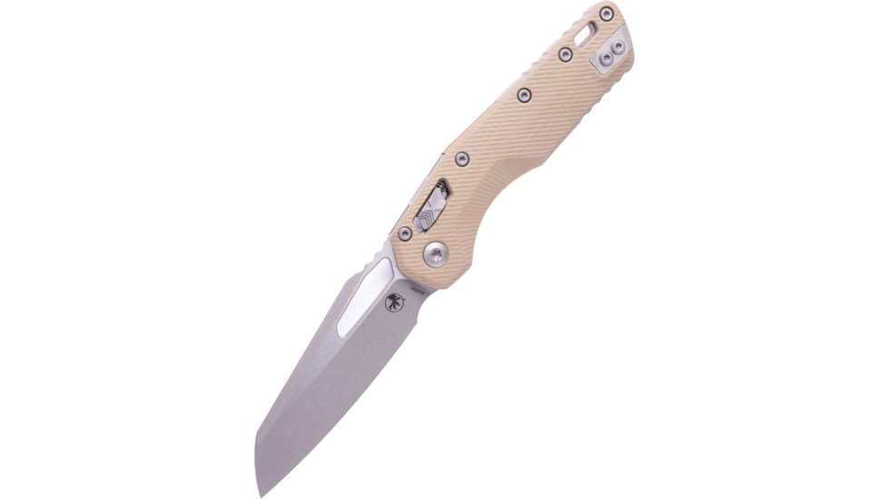 Microtech MSI S/E Fluted G-10 Apocalyptic Standard 3.88in Folding Knife, Tan, 210-10APFLGTTA