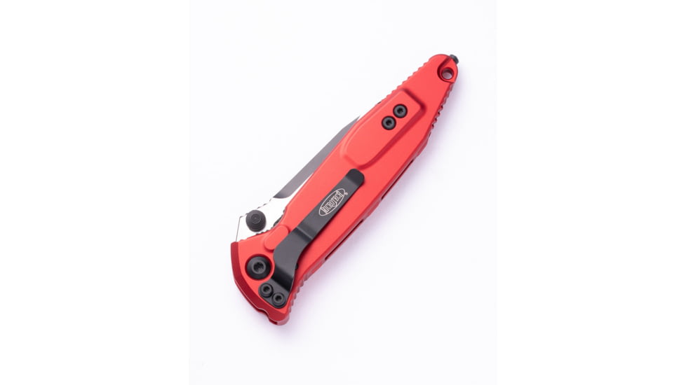 Microtech Socom Elite S/E-M Standard 4in Folding Knife, Manual Folder, Red/Black, 160-1RD
