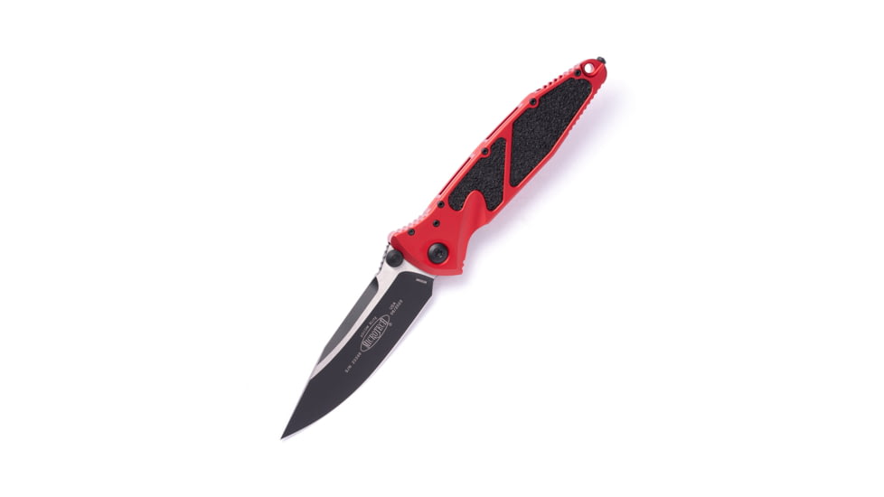 Microtech Socom Elite S/E-M Standard 4in Folding Knife, Manual Folder, Red/Black, 160-1RD