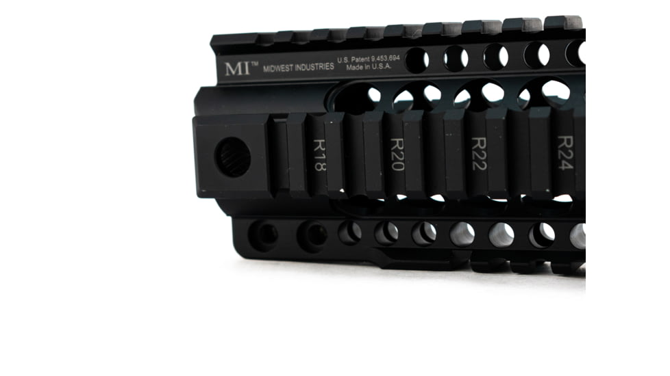 Midwest Industries 10in Combat Rail T-Series One Piece Free Float Handguard, Black, MI-CRT-10.0