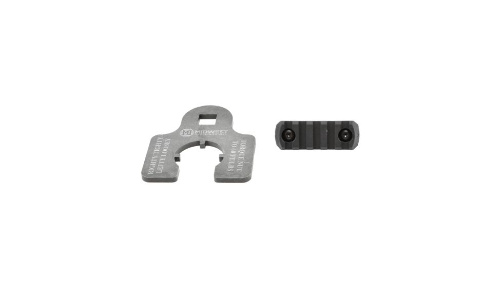 Midwest Industries AR-15 Free Float 1-Piece Handguard, 10.5 inch Combat Rail, Black, Medium, MI-CRM-10.50