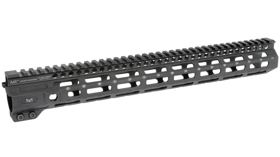 Midwest Industries AR-15 Free Float 1-Piece Handguard, 15 inch Combat Rail, Black, Medium, MI-CRM-15.0