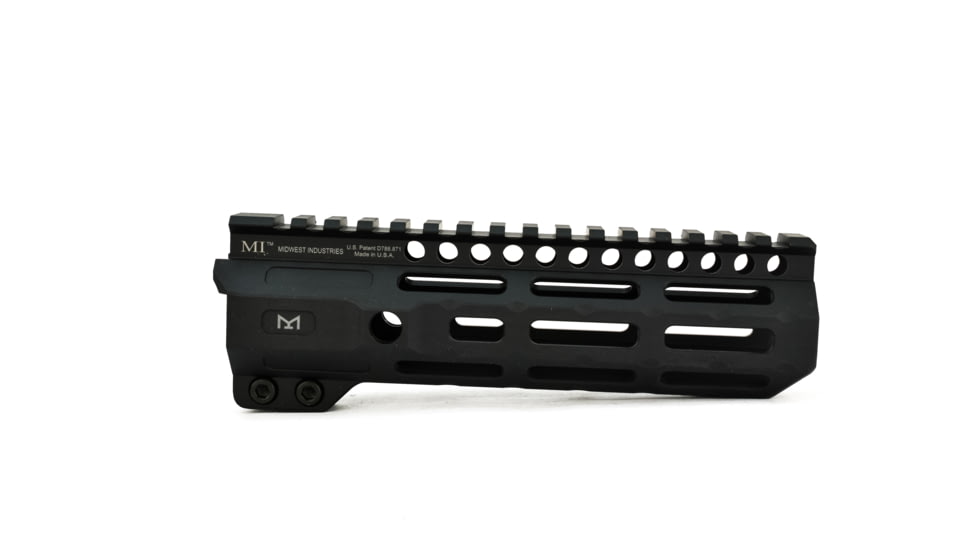 Midwest Industries AR-15 Free Float 1-Piece Handguard, 7 inch Combat Rail, Black, Medium, MI-CRM-7.0