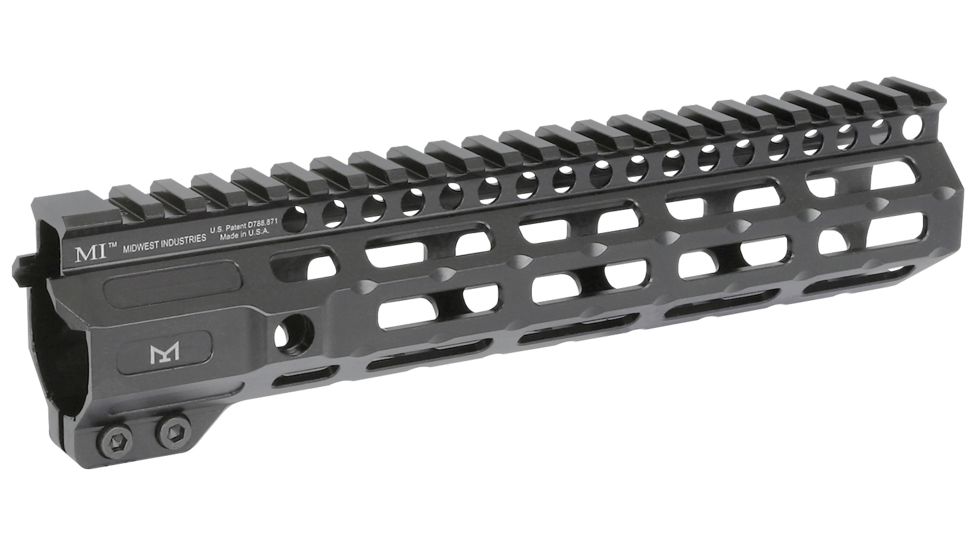 Midwest Industries AR-15 Free Float 1-Piece Handguard, 9.25 inch Combat Rail, Black, Medium, MI-CRM-9.25