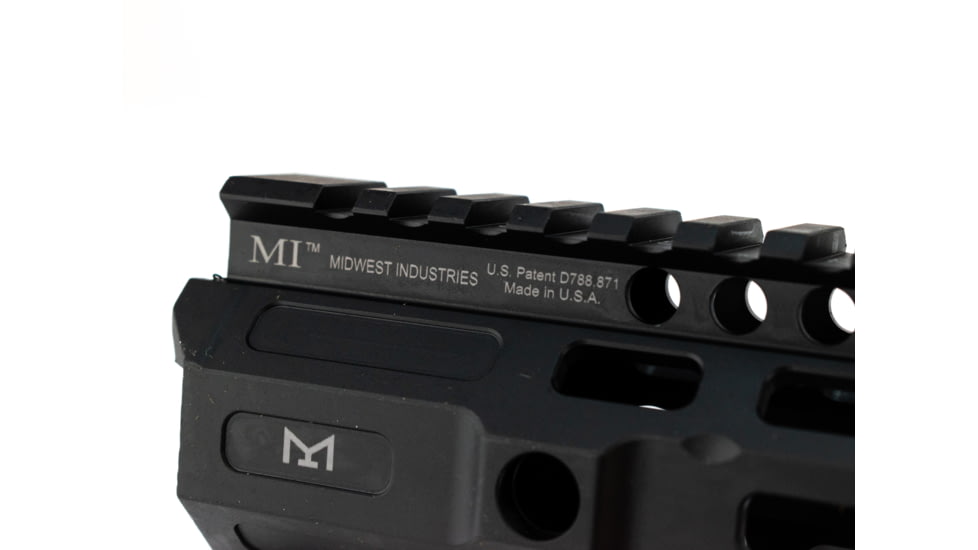 Midwest Industries AR-15 Free Float 1-Piece Handguard, 9.5 inch Combat Rail, Black, Medium, MI-CRM-9.50