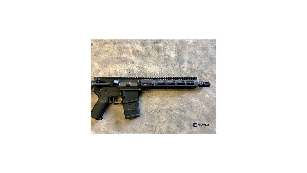 Midwest Industries AR-15 Free Float 1-Piece Handguard, 9.5 inch Combat Rail, Black, Medium MI-CRM-9.50