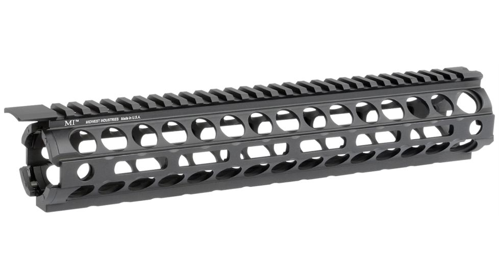Midwest Industries AR-15/M16 M-Series Two Piece Drop-In M-LOK Handguard, 12 in, Rifle Length, Black, MI-19M