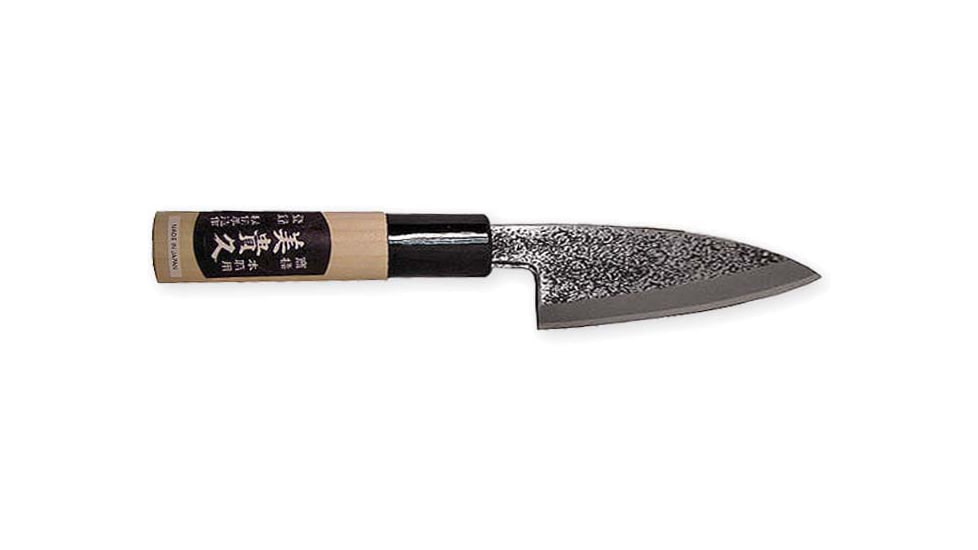 Mikihisa Deba Fixed Blade Knife, 7.75in Overall, 3.13in Blade, Tsuchime White Steel #2 Blade, Poplar Wood Handle, L039