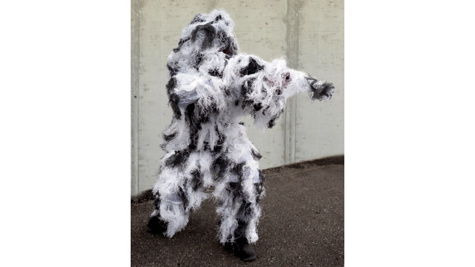 MIL-TEC Fire-Resistant 4-Pc. Ghillie Suit, Snow Camo, Extra Large/2XL, 11962007-003