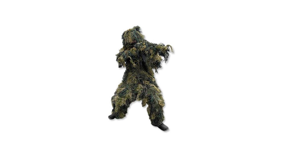 MIL-TEC Ghillie Suit, Woodland Camo, Medium/Large, 11962020-002