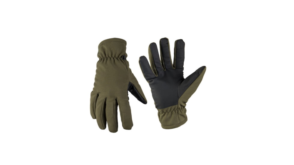 MIL-TEC Thinsulate Softshell Gloves, OD Green, Medium, 12521301-903