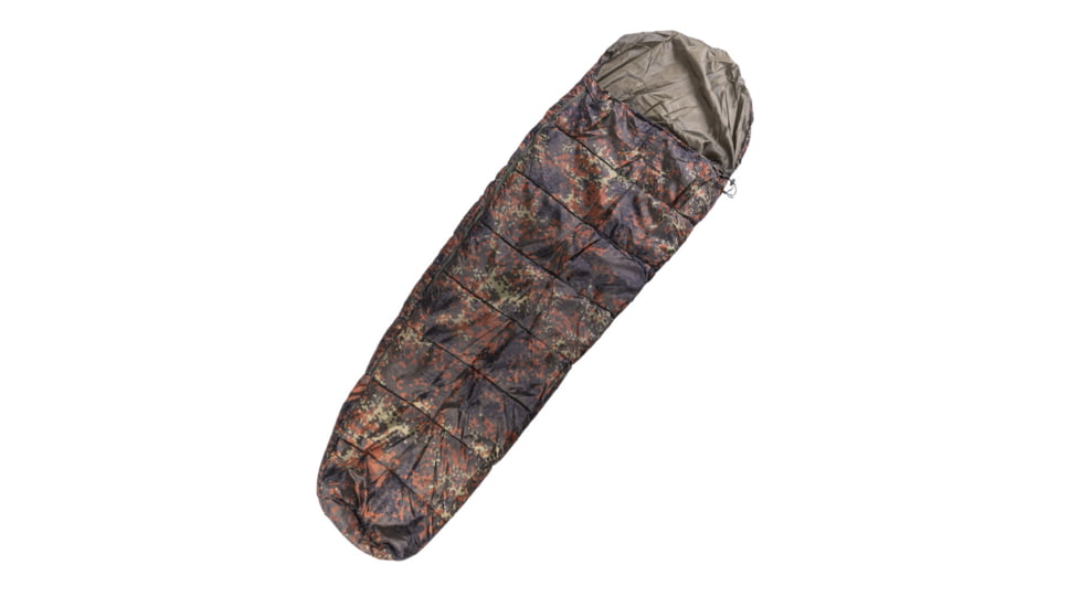 MIL-TEC Commando Sleeping Bag, Flecktarn Camo, 88.6 x 30 x 22, 14102021