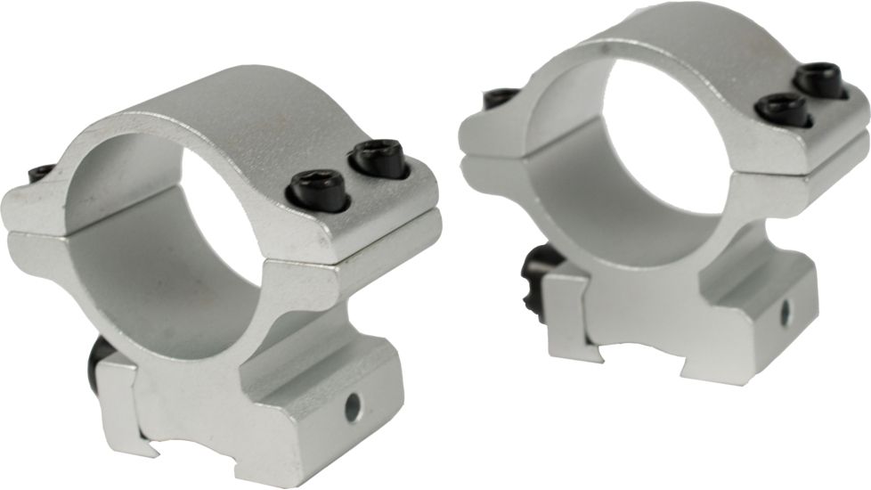 Millett Angle-Loc Detachable Rings, 1in Medium, Silver Aluminum, Vertical Split, Clam
