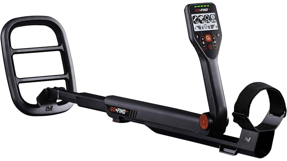 Minelab Go-Find 44 Metal Detector, Gray / Black, 3231-0014