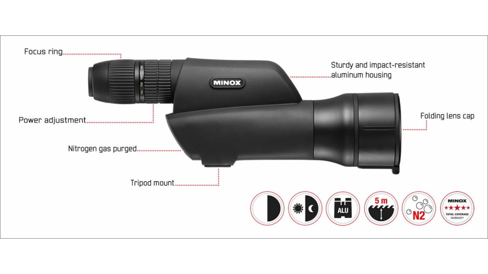 Minox 12-40x MD 60 ZR Spotting Scope, 62229