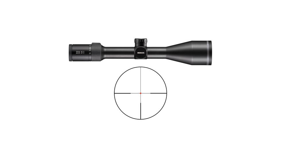 Minox ZE5.2i 3-15 x 56 SF Illuminated German 4 Rifle Scope, Black 66623